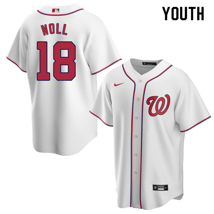 Nike Youth #18 Jake Noll Washington Nationals Baseball Jerseys Sale-White